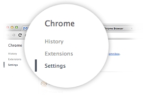 Google Chrome -- beállítások