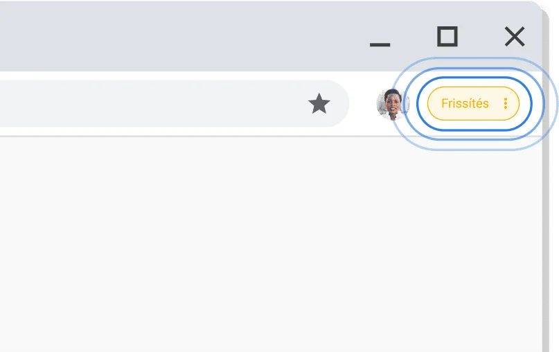 Függőben lévő frissítés alkalmazása Függőben lévő frissítésre figyelmeztet a Chrome-kezelőfelület