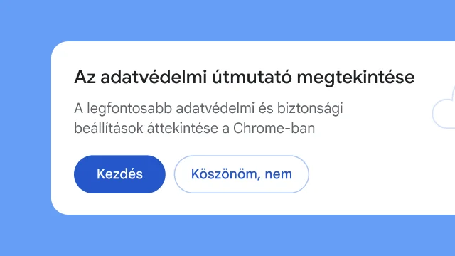 Egy elkülönített modul azt kérdezi a felhasználótól, hogy szeretné-e megismerni a Adatvédelmi útmutatót.