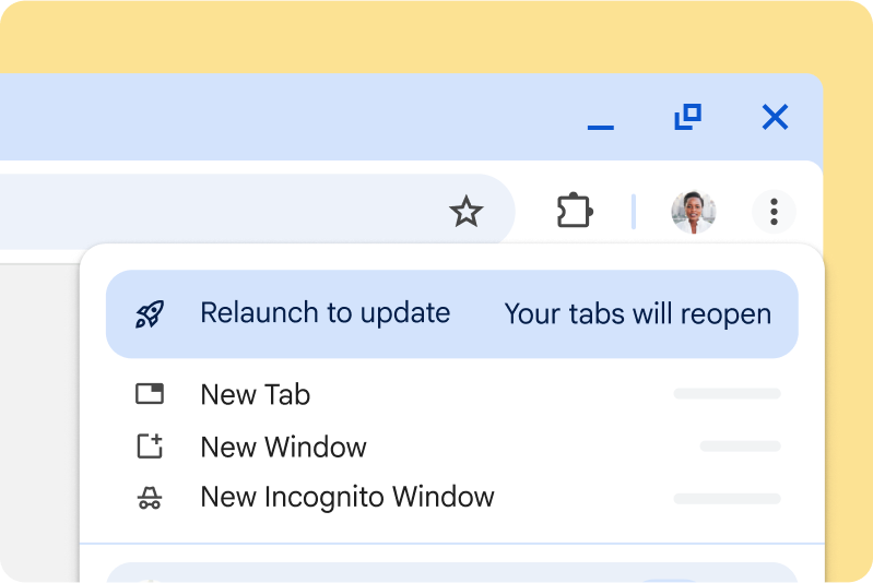Függőben lévő frissítés alkalmazása Függőben lévő frissítésre figyelmeztet a Chrome-kezelőfelület