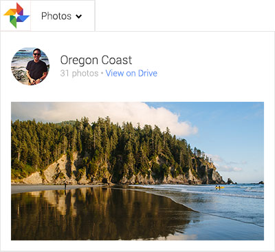 Oregoni partszakaszról készült fotó a Google Drive-on tárolva és a Google+-on megosztva